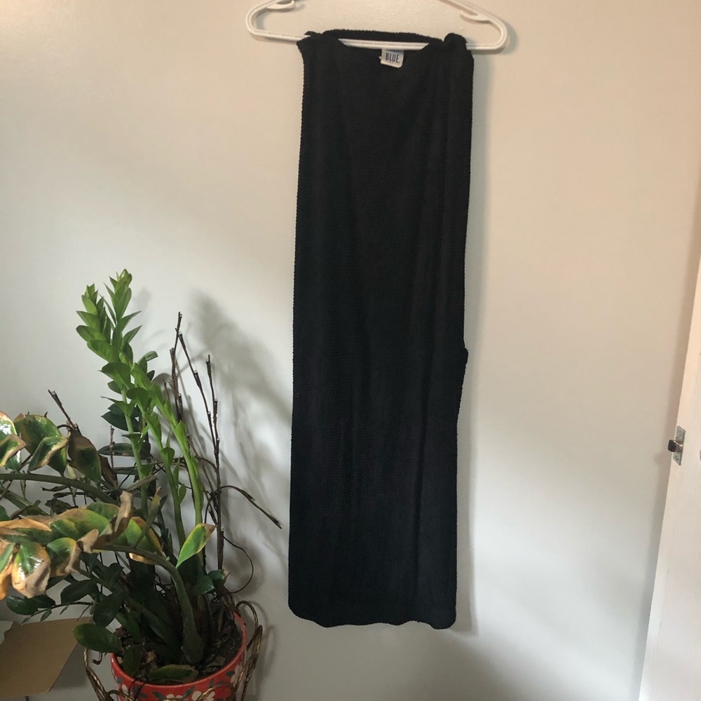 Baja Blue full length black skirt